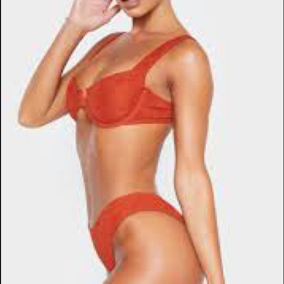 PYT Brown Crinkle Underwired Bikini - Picture 2 of 4